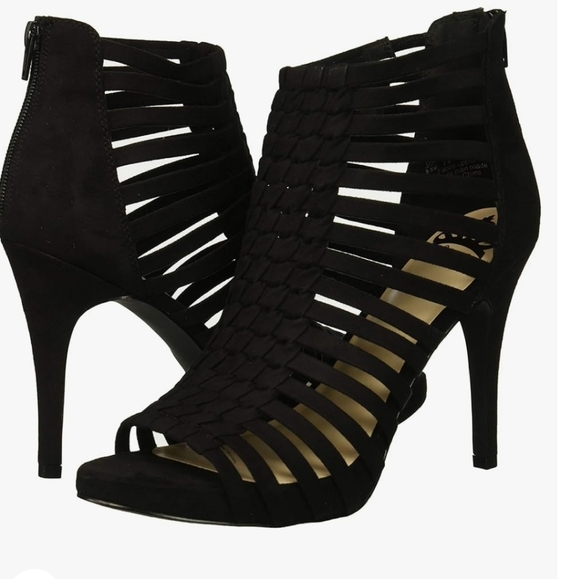 *NEW* Fergalicious Tinker Pump - Black Strappy Stilletto, Sz. 5 - Picture 2 of 6